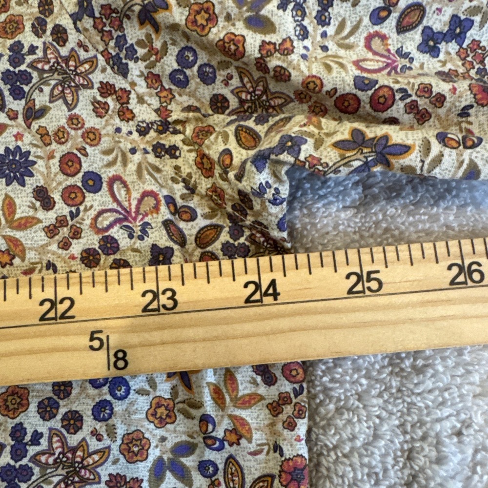 Alan Flusser Button Up Shirt LG Men's Tan Floral Short Sleeve Casual - Picture 11 of 16